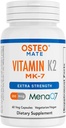 Osteo Mate® Vitamin K2 (MK-7) 300 mcg Supplemento, Extra Forza, 60 capsule di Veg
