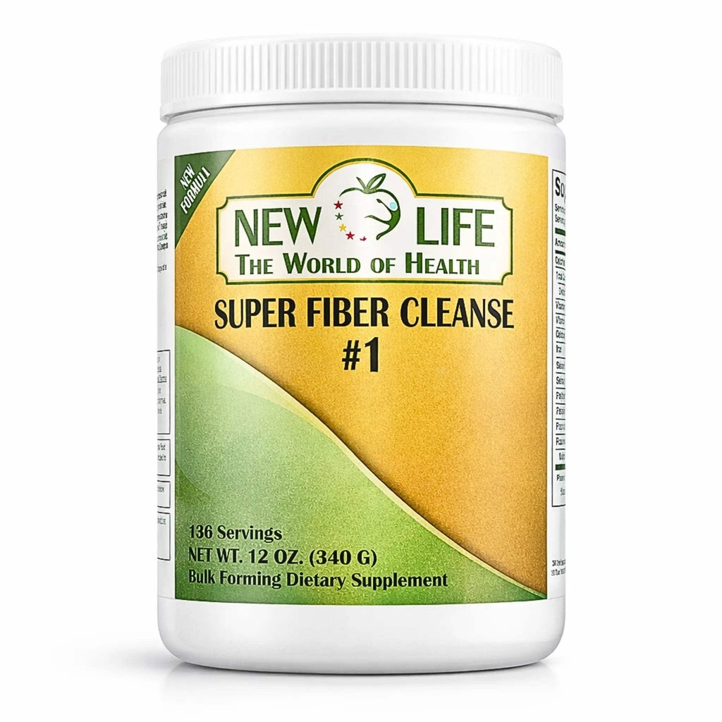 New Life Super Fiber Cleanse 1, Detoxing Support, Senna Leaf, 12 Oz
