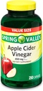 Apfelessig, 450mg, 250 Kapseln Wert Größe | Nahrungsergänzung | Glutenfrei, Zuckerfrei, Lactosefrei | Apfelessig von Spring Valley