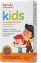 GNC Meilensteine Kids Chewable Probiotic für Kinder 4-12, 30 Kautabletten, unterstützt Verdauungs- und Immunsystem