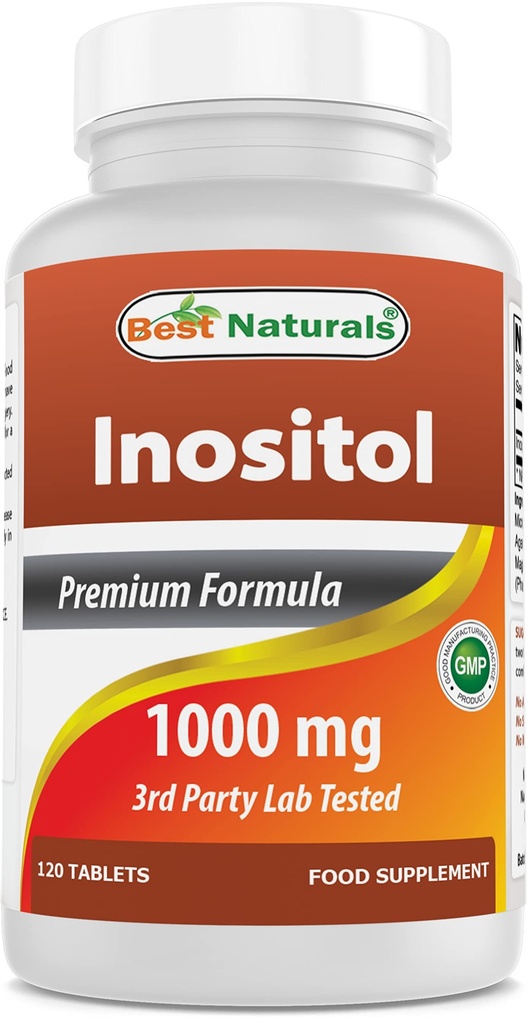 Best Naturals Inositol 1000mg 120 Tabletten - auch genannt Vitamin B8