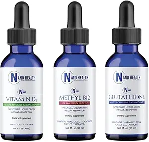 Nano Essential Wellness Bundle kombiniert 3 mavellous Health Promoing Produkte: Nano Glutathion, Nano Methyl B-12 & Nano Vitamin D3