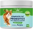 Probiotiques complets de chat avec prébiotiques et enzymes par Jackson Galaxy - Soutien à la digestion, supplément alimentaire de soutien immunitaire - Fabriqué aux États-Unis