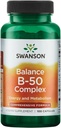 Complexe Swanson B-50 - Supplément de vitamine favorisant l'énergie et le métabolisme - Peut soutenir la santé cardiaque, la mémoire et le soutien - (100 capsules)