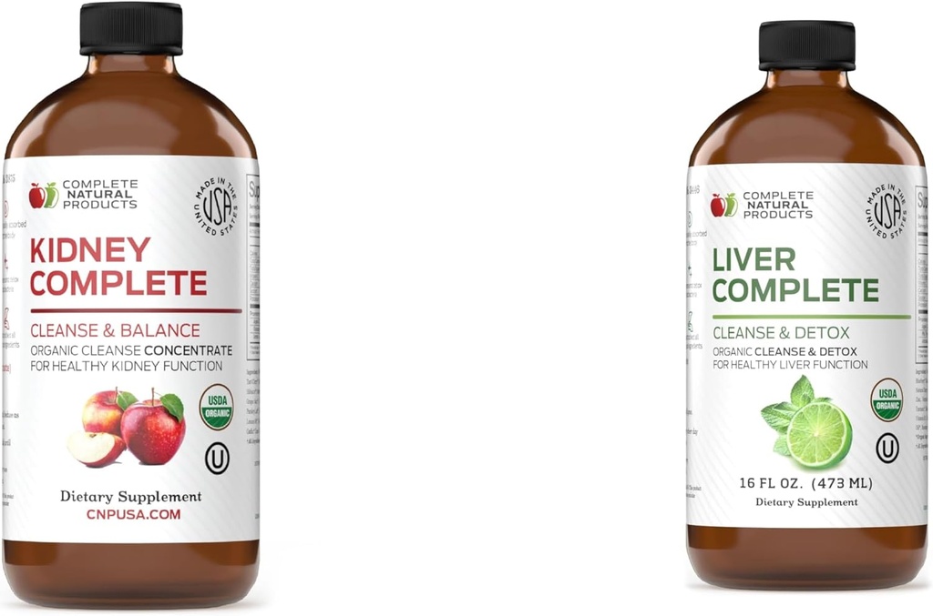 Prodotti naturali completi rene completo 16oz & fegato completo 16oz Bundle