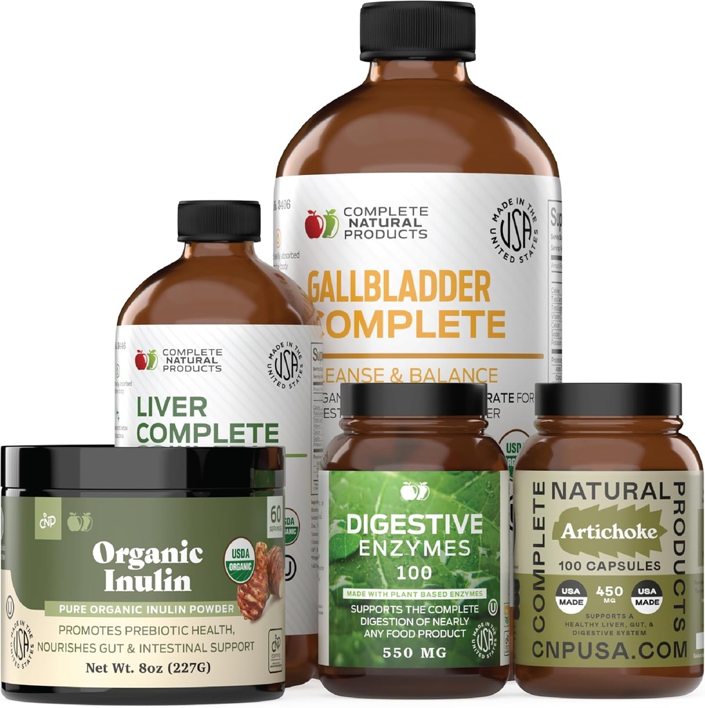 Prodotti naturali completi Digestione e Gut Health Bundle - Full Detox e Digestive Balance Cleanse