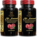 Extrait de grenade - Supplément de polyphénols d'extrait de grenade, support antioxydant, pilules de grenade naturelles, polyphénols de grenade, absorption ultra élevée - 2 bouteilles 120 capsules
