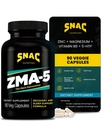 SNAC ZMA-5 Schlafhilfe-Ergänzung, Förderung von Muskelrückgewinnung & Wachstum, Immununterstützung, & Restaurative Schlaf mit Zink, Magnesium & 5-HTP, Post Workout, Vor Bett ZMA ergänzt 90 Veggie Kapseln