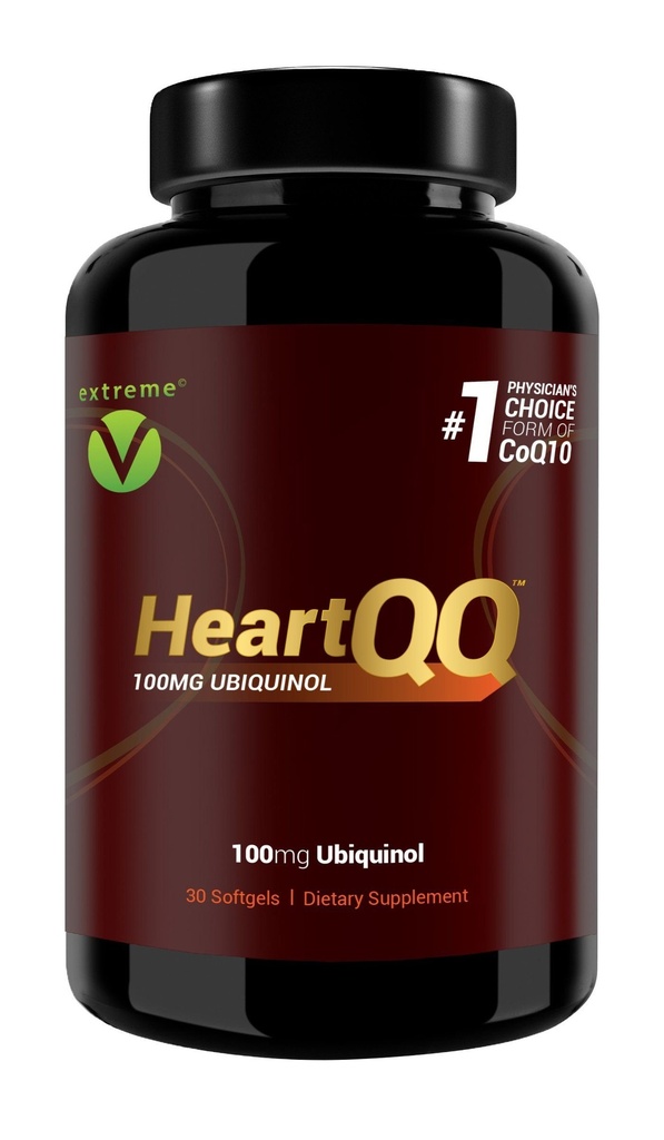 HeartQ HIGH Absorption Ubiquinol (QH), Aktiv CoQ10 300% Größere Absorption, 1 Empfohlene Form von CoQ10. 100mg Ubiquinol (Vegetarian Softgels)