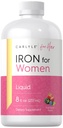 Carlyle supplément de fer liquide pour les femmes 8 fl oz gouttes de fruit Flavor, végétarien, non-OGM, sans gluten