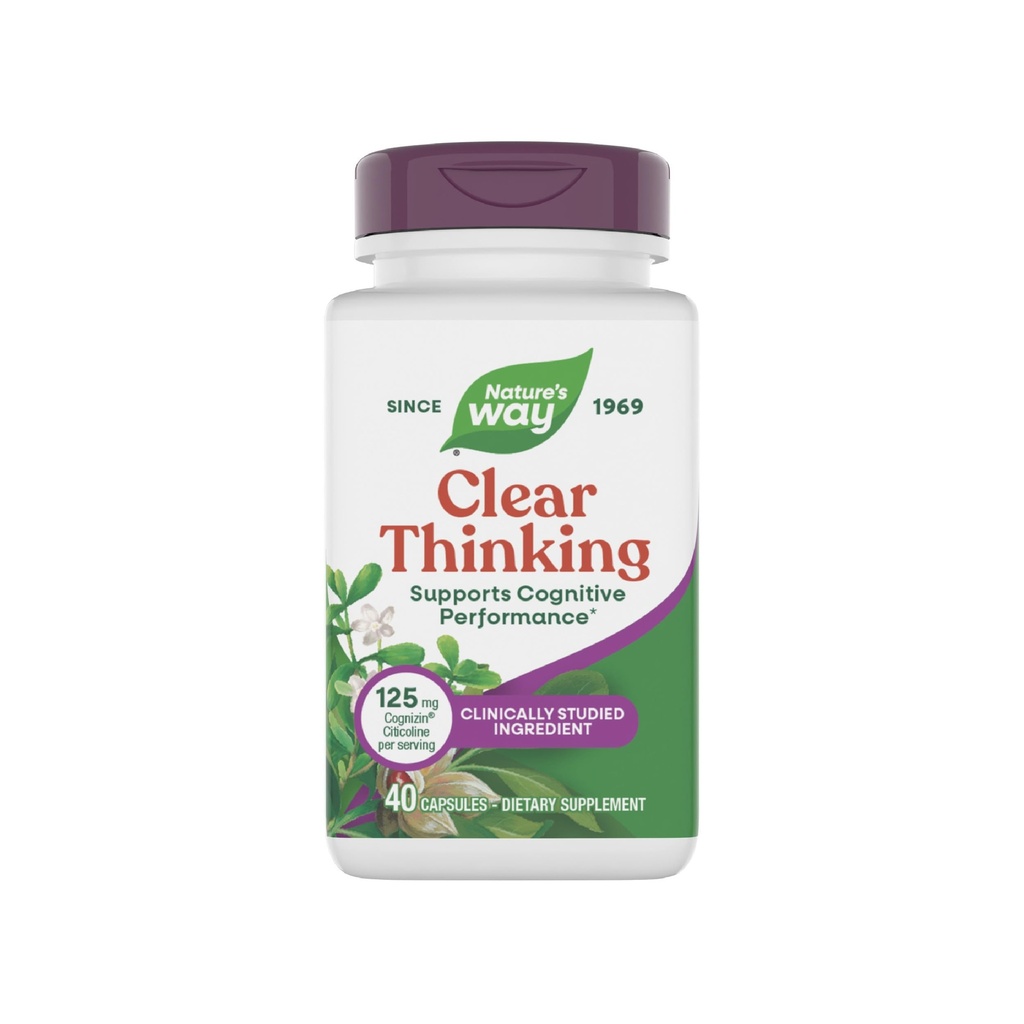 Nature's Way Clear Thinking Cognitive Performance*, Ashwagandha, riduce lo stress e supporta le prestazioni cognitive*, 40 capsule