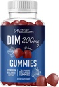 Gummées DIM de 200mg d'équilibre hormonal Gummées pour PMS, Ménopause, Acné hormonal & Plus d'informations Estrogen Balance & Detox pour les femmes et les hommes avec 50mg de racine de betterave pour le soutien antioxydant.