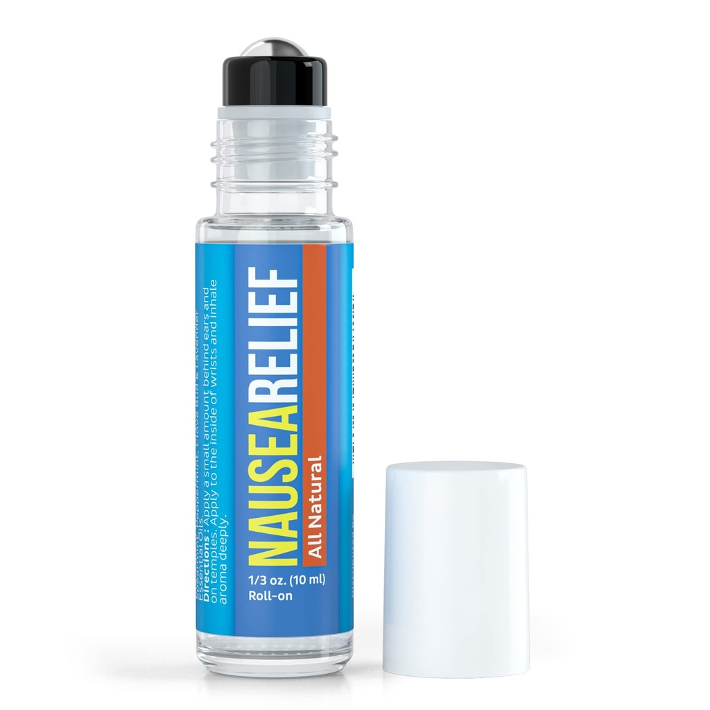 Migrastil Nausea Ease Roll-On (10ml) - Quick Aid for Queasiness from Motion Sickness, Migraines, Chemo, etc. - Cruelty-Free & Vegan. Hergestellt in den USA.