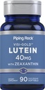 Piping Rock Lutein mit Zeaxanthin 40mg | 90 Softgels | Eye Health Supplement von Marigold Extract | Non-GMO, Glutenfrei