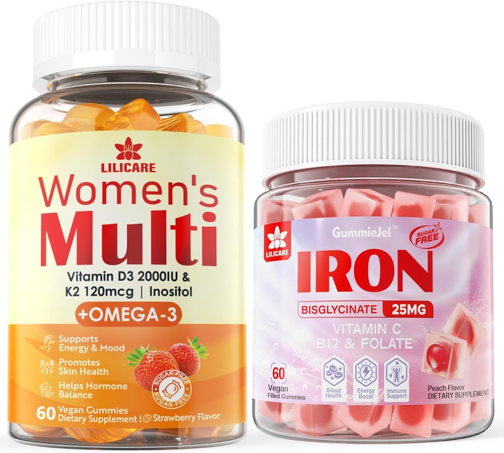 Vegane Eisengummis + Damen Multivitamin Gummis