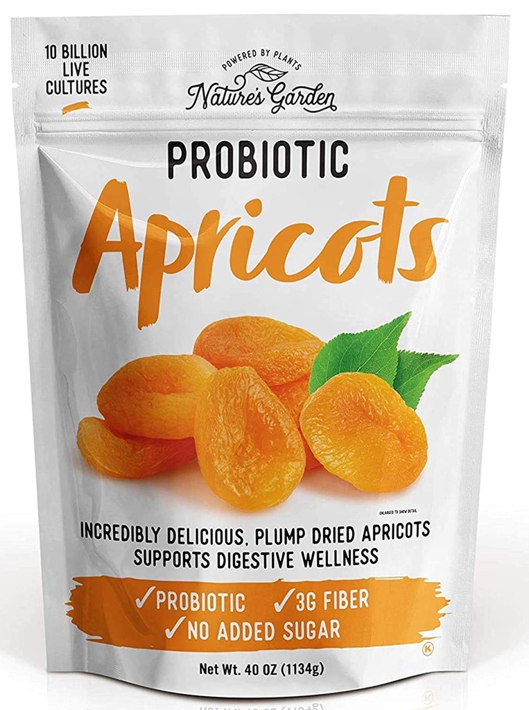 Le albicocche probiotiche del giardino della natura - Frutta secca, Plump Dried, Senza glutine, Latticini-Free, Vegan – Bulk 40 Oz Bag (Pacchetto di 1)