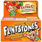 FLINTSTONES Plus Immunität Unterstützung Kinder Multivitamin Ergänzung Kaubare Tabletten, 60 Zähler
