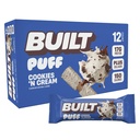 Erbaute Bar, Puff Protein Bars, Cookies 'N Cream Puff, 17g Protein Snacks, On-The-Go Bars, Nur 140 Kalorien, 7g Zucker, Kollagen, Nicht Glutenfrei, 12 Zähler