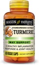 MASON NATURAL Turmeric 500 mg, con 95% curcuminoidi, supplemento per il benessere generale & Joint Support, 60 capsule vegetali a base vegetale