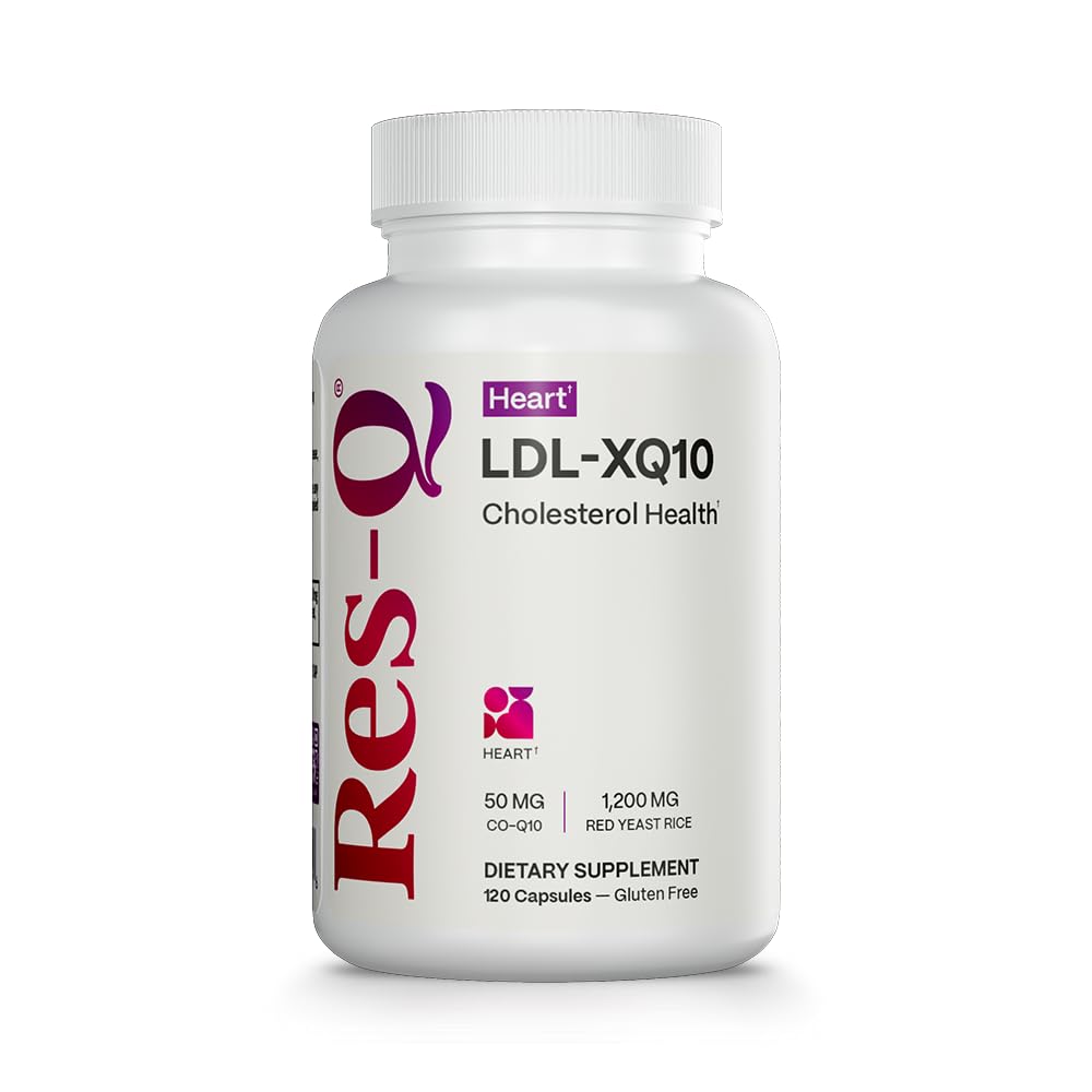 Res-Q LDL-XQ10 (anciennement LDL-X) Riz de levure rouge et supplément CoQ10 120 capsules