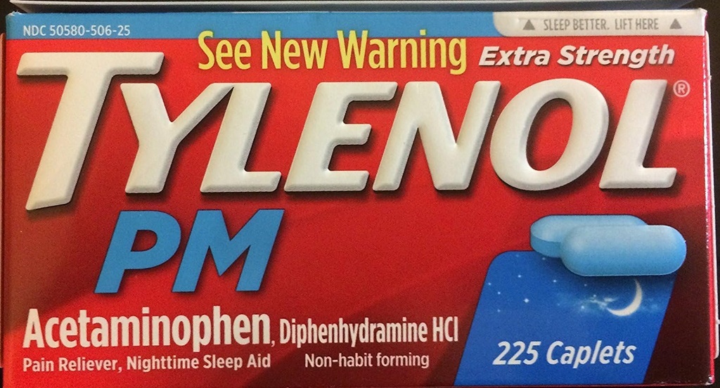 Tylenol PM Caplets de force supplémentaires (225 ct.) (2 boîtes)