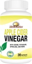 Rise-N-Shine Capsules de vinaigre de cidre de pomme - Vitamines de soutien immunitaire - Support Gut pour les femmes et les hommes 30 jours (30 capsules)