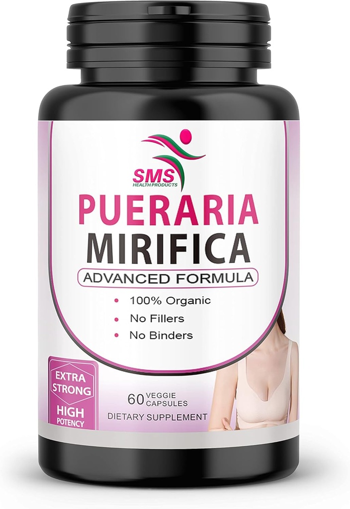Pueraria Mirifica (Kwao Krua Kao) Ergänzung Pillen - Pure Root 10:1 Konzentriertes Weiß-Extrakt-Pulver aus Thailand, Premium Organic - fördert Frauengesundheit - 60 Veggie Kapseln.