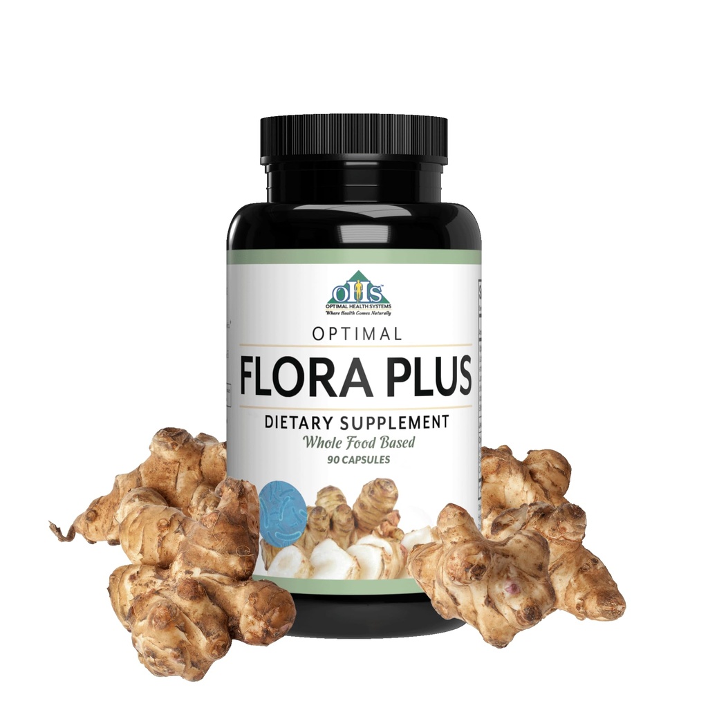 Optimale Gesundheitssysteme Flora Plus | Ultimate Intestinal & Digestion Health | 9 patentierte Probiotika + Artichoke + Opti-Blend System | 90 Kapseln