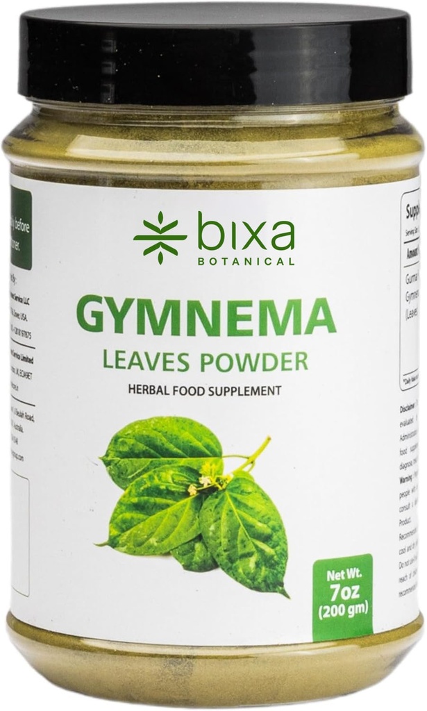 Bixa BOTANIQUE Poudre de feuille de gymnéme (Gudmar, Shardunika) 7 Oz/ 200 GRM
