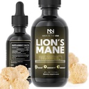 Lions Mane Mushroom Supplement - Bio Lions Mane Extrakt für Gehirn Gesundheit, Gedächtnis, Fokus und Immununterstützung - Nootropic Vegan Liquid Tincture - Made in USA - 4 Fl Oz