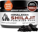Pure Himalayan Shilajit Resin 1500mg | 40% Fulvic Säure (Maximum Potency) | Natürliche Shilajit für Männer und Frauen mit 85+ Trace Minerals Supplement für Energie & Leistung | Non GMO | 50 Gramm