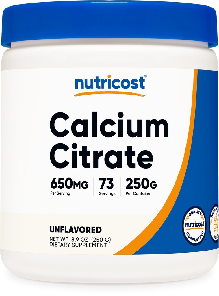 Nutricost Calcium Citrate Powder (250 Grams) Unflavored
