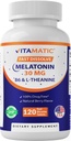 Vitamatic Melatonin 30 mg - mit B6 & L-Theanin - 120 Fast Dissolve Tabletten mit natürlichem Beerengeschmack (2 Tablettendosis = Melatonin 60 mg) (120 Zählung (Paket von 1))