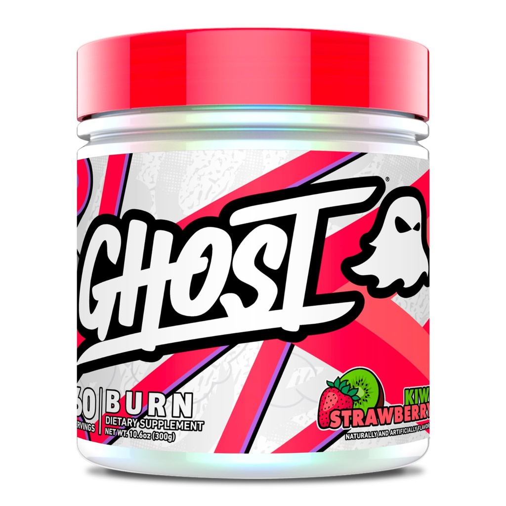 GHOST Brennendes Gewicht-Management-Pulver, Kiwi Erdbeere (60 Servierungen) - Metabolismus & Energie-Supplement für Männer & Frauen - Natürliche Koffein, L-Carnitin & L-Tyrosin - Soy & Sugar-Free, Vegan