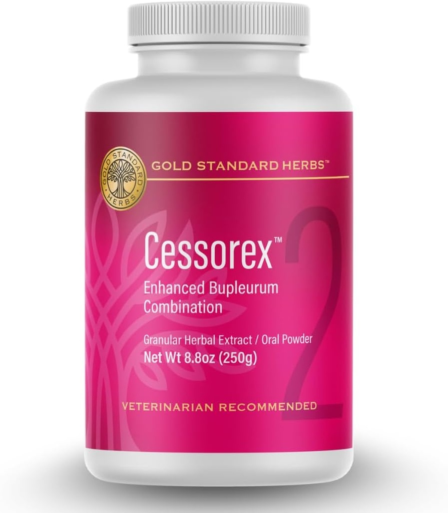 Cessorex Allergy Relief and Skin Immune Function Support Supplemento per Cani da Erbe Standard Oro, All Natural Bupleurum Combination, Polvere da 250 grammi