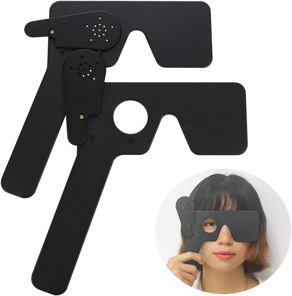 2 Pack Occluder Ophtalmique pour Ophtalmologistes, Optométristes et Orthoptistes Outil d'examen des yeux (Noir)