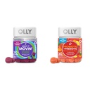 OLLY Constipation Relief Gummis mit Rhubarb, Prunes, Amla & Probiotic + Prebiotic Gummies für Verdauungsgesundheit, 500 Millionen CFUs, 30 Count