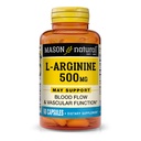 MASON NATURAL L-Arginina 500 mg con calcio- Supporta Circolazione sana e funzione vascolare, Nitric Oxide Supplement, 60 capsule