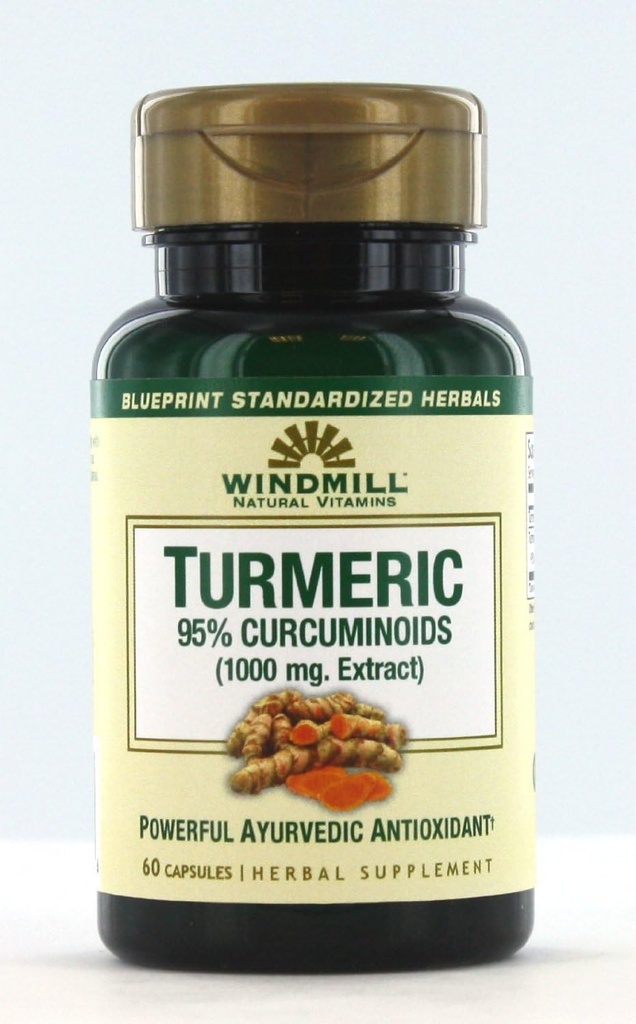 Windmühle Turmeric 95 Prozent Curcuminoide 1000 Mg Kapseln - 60 Ea