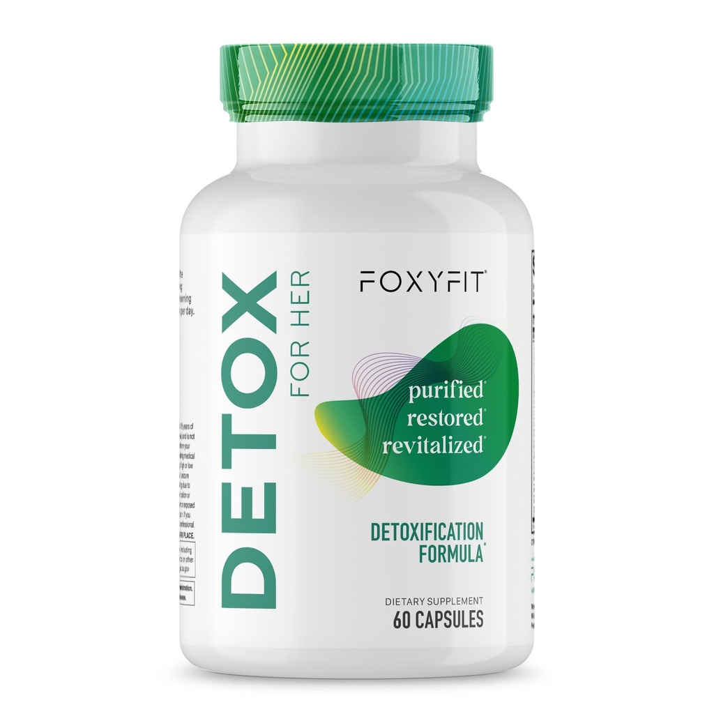 FoxyFit Detox per la sua formula di pulizia di disintossicazione di 30 giorni che supporta la funzione di digestione sana, promuove la disintossicazione, e bilancia da dentro*