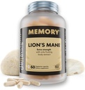 Lions Mane Supplement Kapseln - Nootropic Mushroom Supplement für Gehirn, Gedächtnis und Immununterstützung | Fruchtkörperextrakt für Fokus, Energie & Kognitive Wellness | 60 Vegan Kapseln