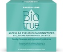Biotrue Micellar Soin des paupières pour les yeux irrités et secs Nettoyant Wipes, de Bausch + Lomb, Multi, 30 Compte