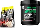 MuscleTech Nitro-Tech Whey Protéines Poudre Isolée et Peptides -Protéines + Créatine pour le gain musculaire et BCAA Acides aminés + Poudre d'électrolyte Amino construire 7g de BCAAs + Electrolytes Support