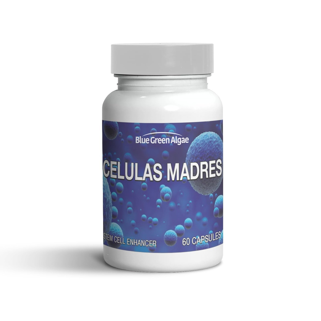 Cellule souches - Supplément Celulas Madres pour Anti-Age & Longévité, Non-OGM, Sans gluten, Capsules végétariennes, 60 Compte