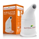SOLUTION NATURELLE Inhalateur de sel de céramique avec 2 Recharges de sel rose de l'Himalaya, Nettoie le système respiratoire, Congestion Respirante Relief, Inhalateur pour Asthme Blanc 1 Compte