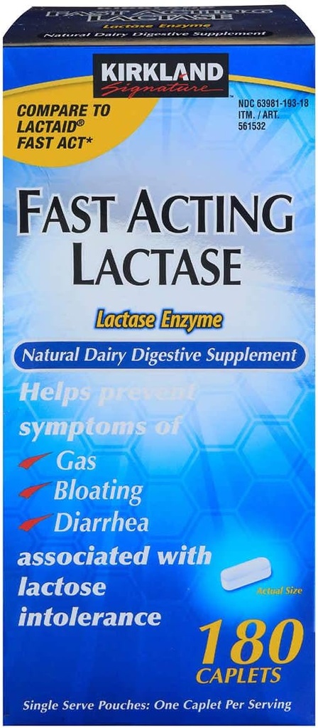 Kirkland Signature Lactase à action rapide (3 Pack)