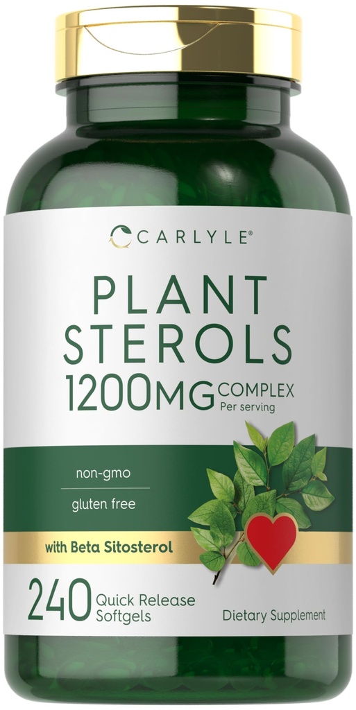 Carlyle Pflanze Sterols 1200 mg | 240 Ultra Potent Softgel Kapseln | Non-GMO und glutenfreie Ergänzung | mit Beta Sitosterol