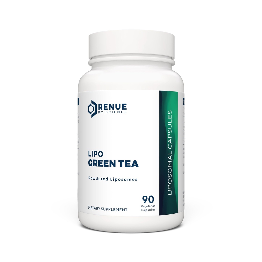 Renue By Science Green Tea Extract | High Strength Liposomal Supplement | 90 Capsules - 75mg Green Tea per Serving | Non-GMO | Made in USA & Third-Party Tested