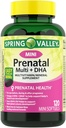 IKJ Mini Prénatal Multi + DHA Complément multivitaminique complet Mini Softgels, 120 Compte