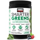 Force Factor Smarter Greens Daily Wellness Powder, Greens Superfood Powder to Support Gut Health, Bloating, & Digestion, with 40+ Superfoods, 125 Million CFU di Probiotics, Unflavored, 30 Servings